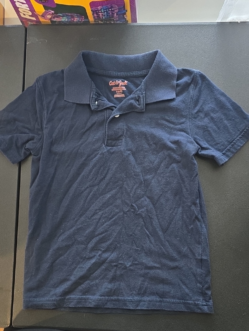 Cat & Jack Navy Blue Short Sleeve Polo